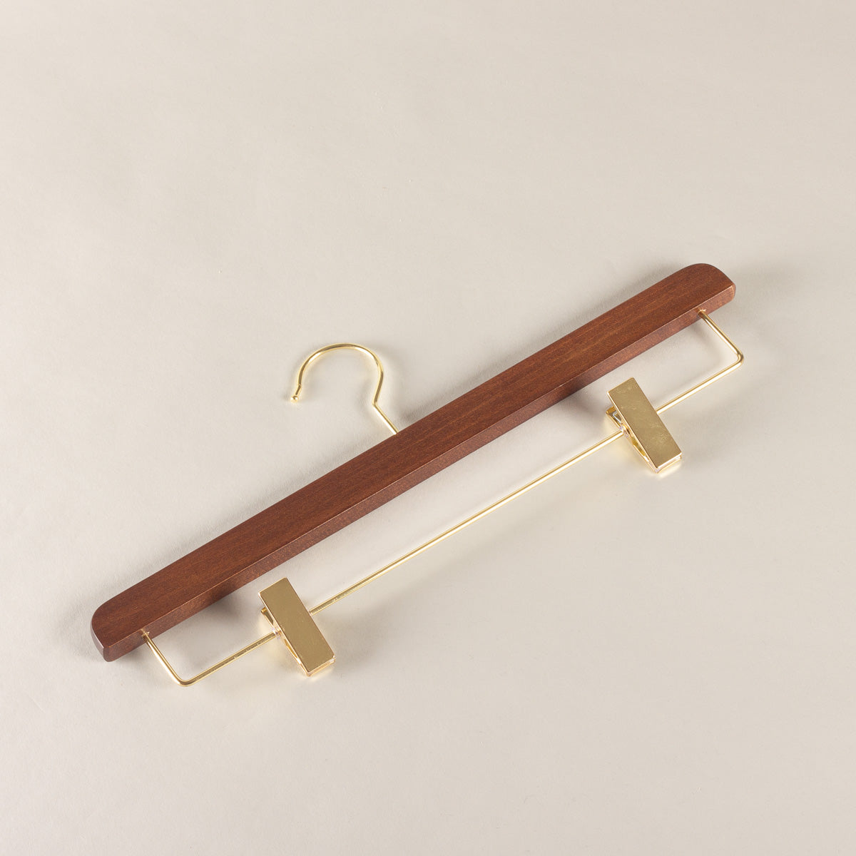 The Shoe Care Shop Trouser bar hanger set - walnut with clips