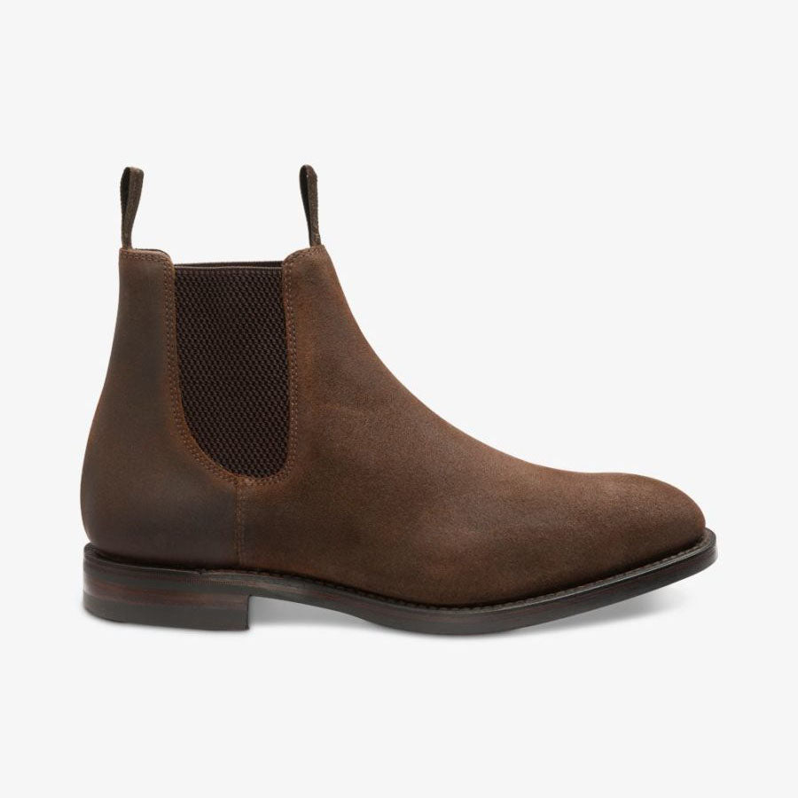 Loake Chatsworth Chelsea boot - brown waxed suede