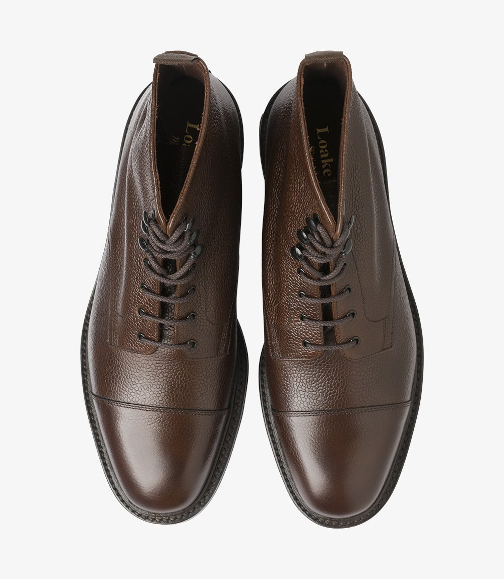 Loake Sedbergh Derby boot - dark brown Grain